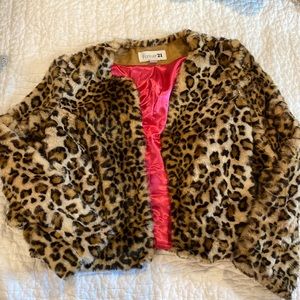 Cropped Faux Fur Jacket